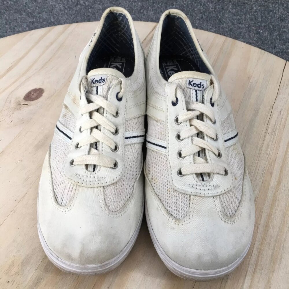Keds Shoes Womens Lace Up Sneakers White Canvas Mesh Casual Comfort Low Top - Picture 2 of 6
